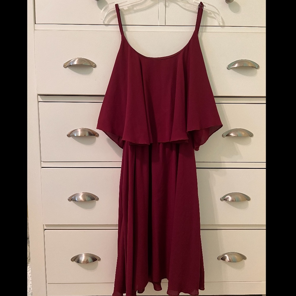 Maroon Mini Dress